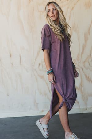earth-ease-tee-dress-chocolate/Brown