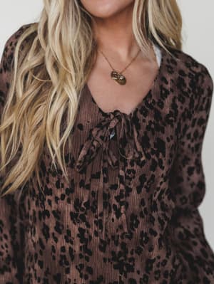 Catwalk Mini Dress - Mocha Leopard L / Mocha Leopard