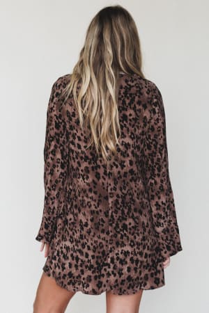 Catwalk Mini Dress  - Mocha Leopard L / Mocha Leopard