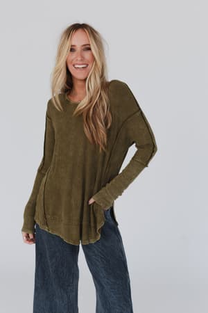 cant-miss-thermal-knit-top-olive/Olive