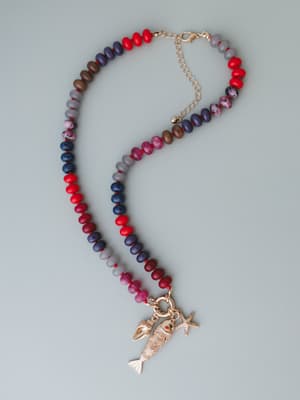 Ocean Trove Necklace - Red OS / Red