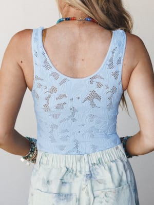 Rosey Dreams Bodysuit - Serene Blue OS / Serene Blue