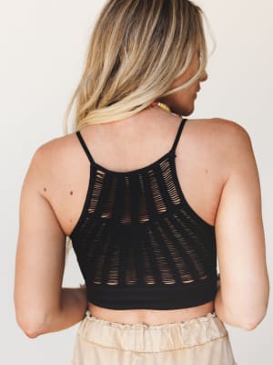 Shadow Lace Bralette - Black OS / Black
