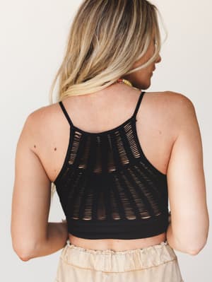 Shadow Lace Bralette - Black OS / Black