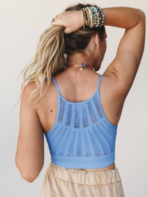 Shadow Lace Bralette - Serene Blue OS / Serene Blue