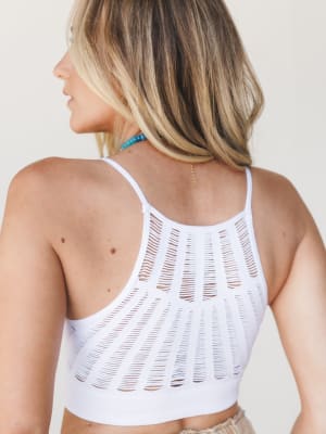 Shadow Lace Bralette - White OS / White