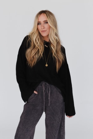 tricks-up-her-sleeve-sweater-black/Black