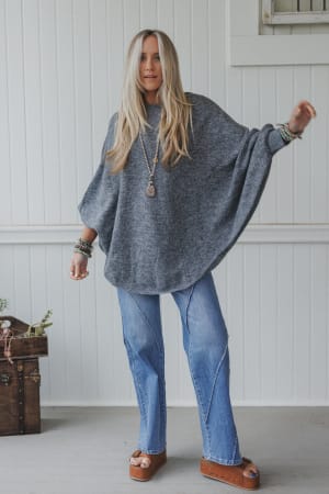 The Nest Gwyneth Sweater in Charcoal from Three Bird Nest