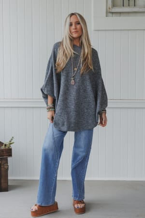 The Nest Gwyneth Sweater in Charcoal from Three Bird Nest