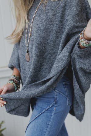 The Nest Gwyneth Sweater in Charcoal from Three Bird Nest