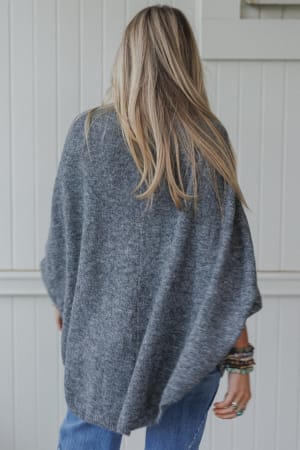 back view of The Nest Gwyneth Sweater in Charcoal from Three Bird Nest