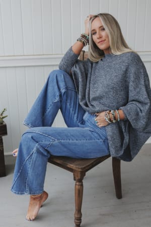 The Nest Gwyneth Sweater in Charcoal from Three Bird Nest