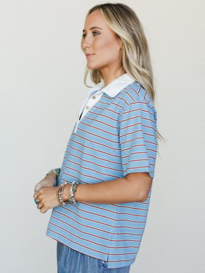 She's a Win Tee - Blue Mix M / Blue Mix