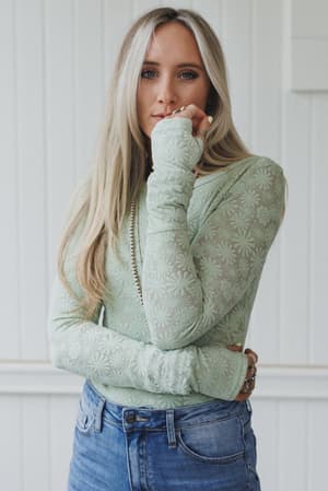 floral-luxe-bodysuit-sage/Green