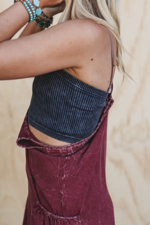 sweet-drift-ribbed-tube-top-black/Ash Black