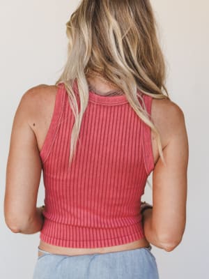 Soft Meadow Ribbed Brami - Brick S/M / Brick