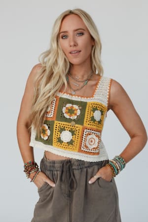 Fair And Square Crochet Top: undefined
