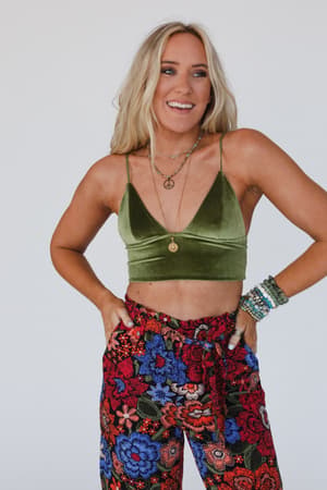 mod-velvet-bralette-olive/Olive