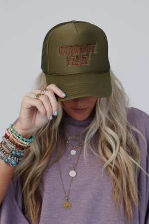 not-your-cowboy-trucker-hat-olive/Olive