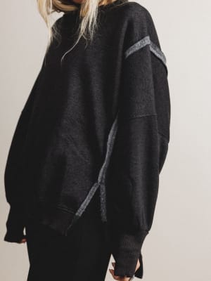 honey-cloud-sweatshirt-black/Black