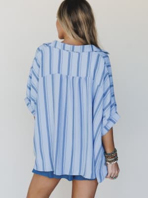 stripes-above-button-up-top-blue/Blue