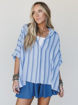 Stripes Above Button Up Top: undefined