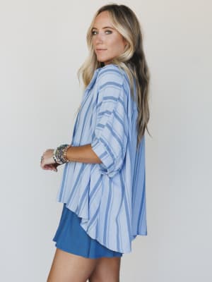 stripes-above-button-up-top-blue/Blue