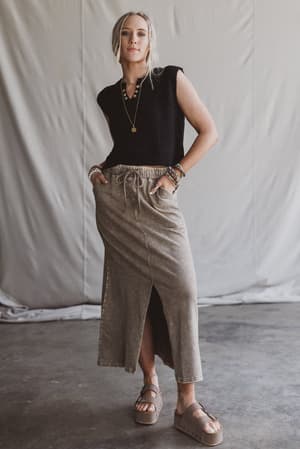 sunfade-front-slit-maxi-skirt-mocha/Brown