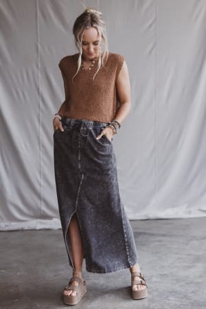 sunfade-front-slit-maxi-skirt-black/Black