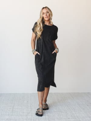 Tee It Up Maxi Tee Dress: undefined