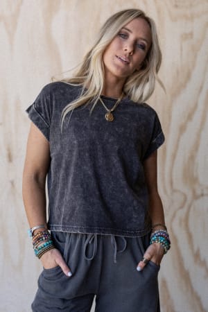 Basic Charm Short Sleeve Top: undefined