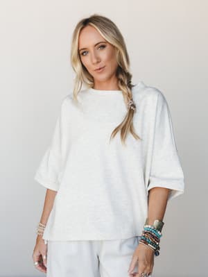 Call Me Never 3 Piece OOTW Set - Heather Vanilla