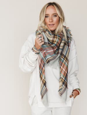 plaid-blanket-scarf-gray/Gray