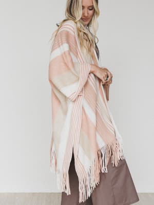 sweet-love-striped-ruana-shawl-beige/Beige