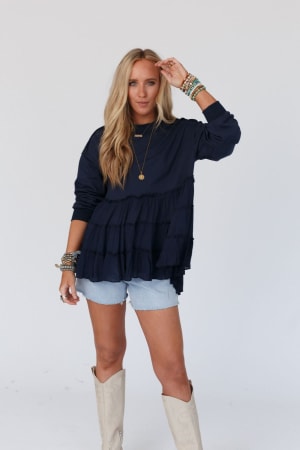 madeira-tiered-babydoll-top-navy/Navy