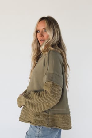 moonrise-layered-sweater-top-olive/Olive