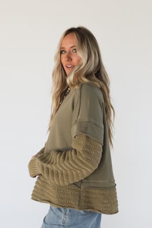moonrise-layered-sweater-top-olive/Olive