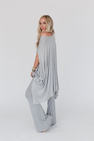 wren-tunic-and-cher-flare-set-heather-gray/Heather Gray