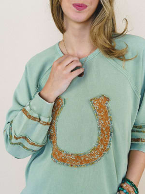 Lucky Flower Top - Sage L / Sage