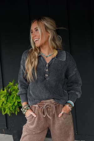 Boheme Button Up Sweater: undefined