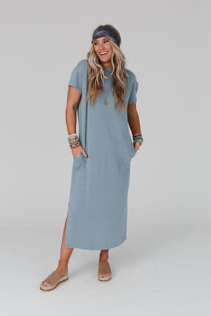 easy-days-maxi-slit-tee-dress-sea-foam/Sea Foam