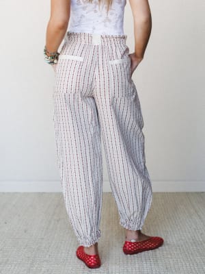 Sunday Social Striped Drawstring Joggers - Oatmeal L / Oatmeal