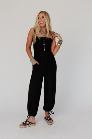 The Nest Perfect Timing Textured Jumpsuit: undefined