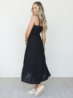 By The Bay Maxi Dress - Black L / Black