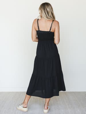 By The Bay Maxi Dress - Black L / Black