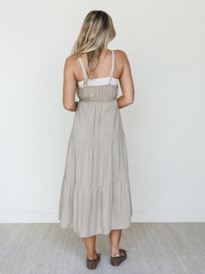 By The Bay Maxi Dress - Light Mocha L / Light Mocha