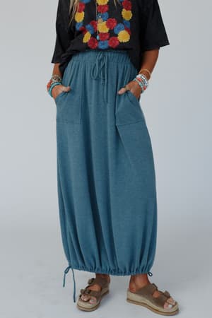 all-in-drawstring-maxi-skirt-teal/Teal