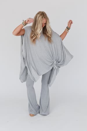 wren-tunic-and-cher-flare-set-heather-gray/Heather Gray