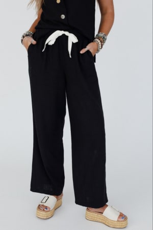 Coastal Ease Drawstring Pants: undefined