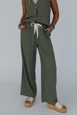 coastal-ease-drawstring-pants-olive/Green